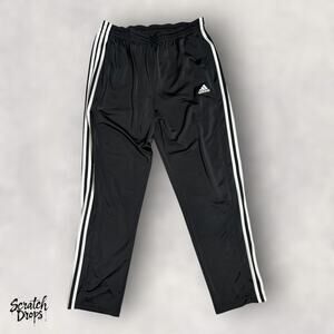 Adidas Jogger Pants Men Size XL Black White Stripes Sportswear Activewear M08